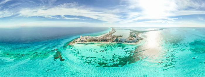 Panoramic shot of sea against sky