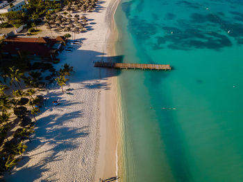 High angle view of swimming pool