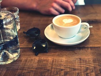 Coffee cup on table