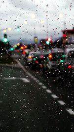 Road passing through car windshield