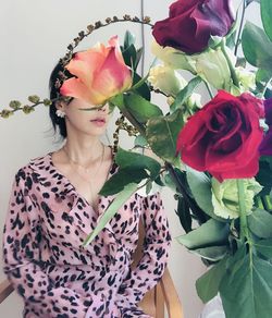 Close-up of rose bouquet