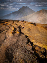 Scenic view of landscape against cloudy sky