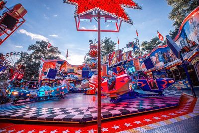 Carousel in amusement park