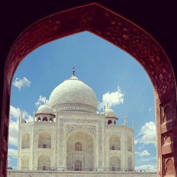 architecture, built structure, building exterior, place of worship, religion, dome, spirituality, church, arch, low angle view, sky, cathedral, famous place, mosque, travel destinations, blue, islam, history