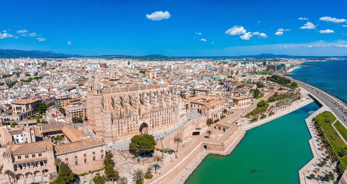 Gothic medieval cathedral of palma de mallorca in spain