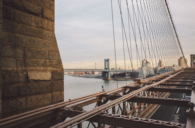 Brooklyn bridge against sky