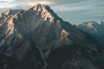 Scenic view of dramatic landscape against sky