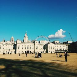 Built structure against clear blue sky