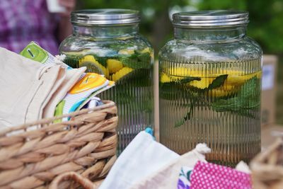 Close-up of food on table