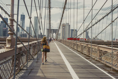 View of suspension bridge