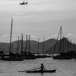 Boats in harbor