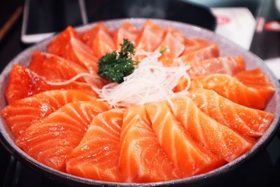 Close-up of seafood in bowl