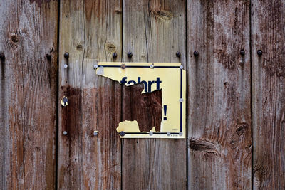 Full frame shot of old wooden door