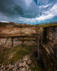 Dagestan, tobot waterfall before the rain
