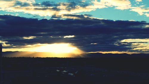 Sunset over landscape