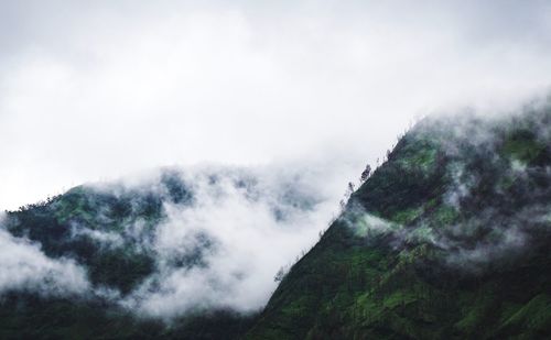 Low angle view of mountain against sky