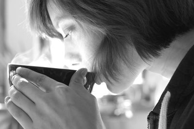 Close-up of woman in hair