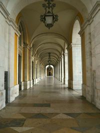 Interior of empty corridor