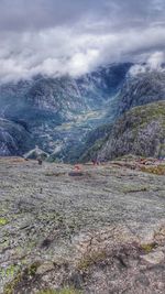 Close-up of dramatic sky over landscape
