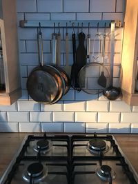 Motorcycle in kitchen