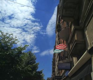 Low angle view of buildings against sky