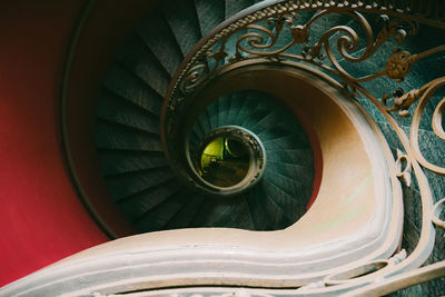 Close-up of spiral staircase