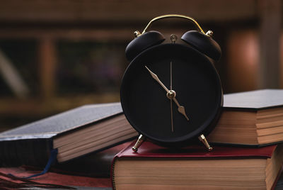 Close-up of books on table