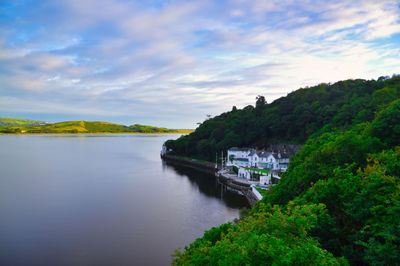 Scenic view of river against sky