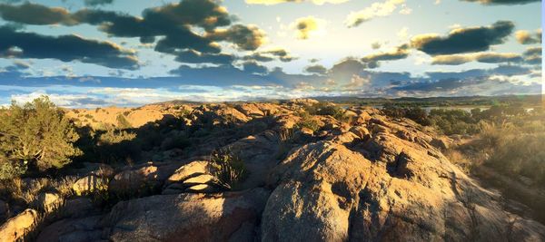 Panoramic view of landscape against sky