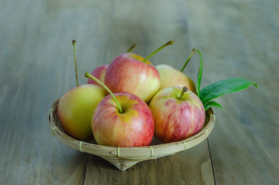 Close-up of fruits in basket