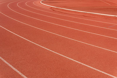 Full frame shot of red running track