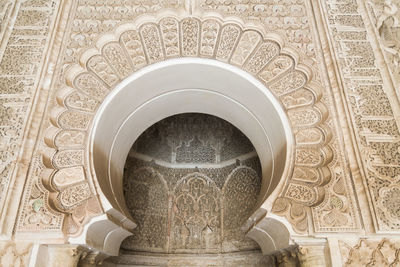 Details of altar at ben youssef madrasa islamic college in marrakesh