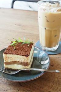 Close-up of food on table