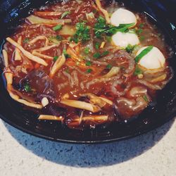 Close-up of served food