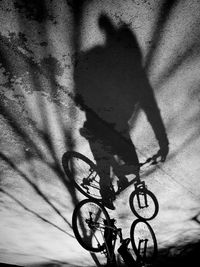 Bicycle parked in parking lot