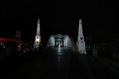 Illuminated city at night