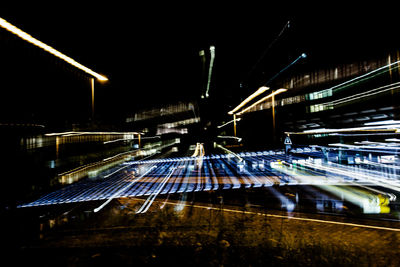 Illuminated built structure at night