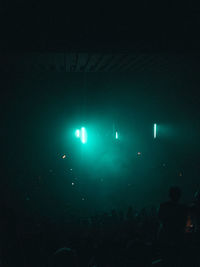 View of music concert at night