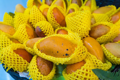 Close-up of fruits for sale at market stall