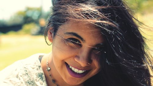 Close-up portrait of young woman