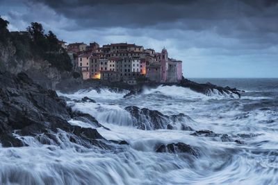 Nothing more beautiful than the stormy sea, village of tellaro, italy