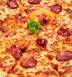 Full frame shot of pizza