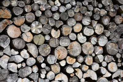 Full frame shot of logs