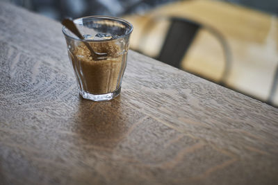 Close-up of coffee on table