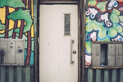 Close-up of closed door