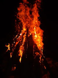 Firework display at night