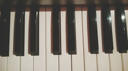 Close-up of piano keys