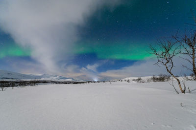 Northern lights from north tromso and close to the border with finland