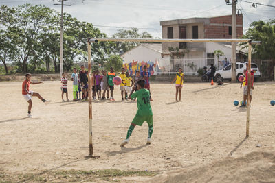 People playing soccer