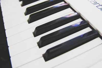 Close-up of piano keys